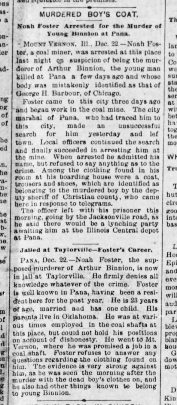 Clipping from The Pantagraph